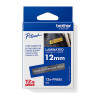 Brother 12mm White on Silver Labelling Tape - 4 meters