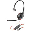 POLY BLACKWIRE 3215 MONAURAL U SB-C HEADSET 3.5MM PLUG USB- C/A ADAPTER