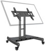 REDUCED HEIGHT TILTING MOBILE TV STAND 40 - 65 MAX 45.5KG FLAT PANEL TROLLEY