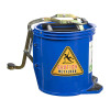 Cleanlink Heavy Duty Mop Bucket Metal Wringer 16L Blue