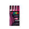 Posca PC-5M Medium Bullet Pinks Pack 4