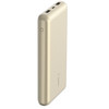 Belkin BoostCharge 20k mAh Power Bank (Triple-Port) + USB-C to USB-A Cable - Gold (BPB012btGD), 2xUSB-A (12W), 1xUSB-C (15W), 2 Years Warranty