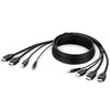 Belkin Cybersecurity and Secure KVM TAA AA DUAL HDMI/USB/AUD CBL, HDMI M/M; USB A/B,(1.8M) - Black(F1DN2CCBL-HH6T), 2 Years Warranty