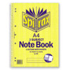 Spirax 599 A4 Notebook 3 Subject 300 pages 7mm ruled with 4 Lecture Note Pockets Punched then Peforated Pack 5