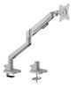 Brateck Single Monitor Thin Gas Spring Monitor Arm Fit Most 17'-32' Monitors, Up to 9kg per screen VESA 75x75/100x100 Matte Silver (LS)