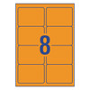 Avery HiVis Shipping Label 8UP Orange Pack of 25
