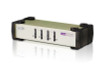 Aten Desktop KVM Switch 4 Port Single Display VGA, 4x Custom KVM Cables Included, Selection Via Front Panel, Auto Scan Mode,