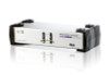 Aten Desktop KVMP Switch 2 Port Dual Display VGA w/ audio, 2x Custom KVM Cables Included, 2x USB Port, Selection Via Front Panel