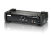 Aten Desktop KVMP Switch 2 Port Single Display 4k DisplayPort w/ audio, Cables Included, 2x USB Port, Selection Via Front Panel