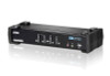 Aten Desktop KVMP Switch 4 Port Single Display DVI w/ 7.1 audio, 4x Custom KVM Cables Included, 2x USB Port, Selection Via Front Panel