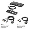 Belkin Cybersecurity and Secure KVM 4-Port Dual Head HDMI Modular Secure KVM Switch PP4.0 W/ Remote-Black(F1DN204MOD-HH-4),12VDC 2.5A,2 Years Warranty