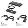 Belkin Cybersecurity and Secure KVM 2-Port Single Head DP Modular Secure KVM Switch PP4.0 W/ Remote-Black(F1DN102MOD-PP-4),12VDC 2.5A,2 Years Warranty