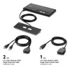 Belkin Cybersecurity and Secure KVM 2-Port Single Head HDMI Modular Secure KVM Switch PP4.0 W/ Remote - Black (F1DN102MOD-HH-4), 2 Years Warranty