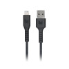 Monster 1.2M Lightning to USB-A Thermo Plastic Elastometer Cable Black