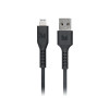 Monster 2M Lightning to USB-A Thermo Plastic Elastometer Cable Black