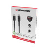 Monster 1.2M Lightning to USB-C Thermo Plastic Elastometer Cable Black