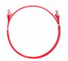 8ware CAT6 Ultra Thin Slim Cable 0.25m / 25cm - Red Color Premium RJ45 Ethernet Network LAN UTP Patch Cord 26AWG for Data