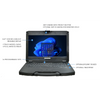 DURABOOK S14I, 14' Sunlight Readable Full HD (1000 nits), Intel® Core™ Ultra 5 125U, Windows 11, 16GB RAM, 512GB PCIe SSD,