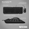 Incase Designed by Microsoft Wired Keyboard & Mouse Black [APB-00018]