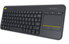 Logitech K400 Plus Wireless Keyboard with Touchpad & Entertainment Media Keys Tiny USB Unifying receiver for HTPC connected TVs ~KBLT-K830