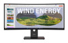 Lenovo ThinkVision T34WD-40 34' 120Hz WQHD Monitor 1500R Curve 4K 3440x1440 21:9 Height Adjustable Tilt Swivel 100W PD DP HDMI USB-C LAN 4xUSB3.2 Hub