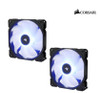 Corsair Air Flow 140mm Fan Low Noise Edition / Blue LED 3 PIN - Hydraulic Bearing, 1.43mm H2O. Superior cooling performance. TWIN Pack! (LS)