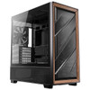 Antec Flux ATX, Black Premium Walnut Trim, 5x Black PWM Performance Fans. Ultra Cooling Design, ARGB Controller, Mid Tower Case