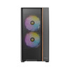 Antec Flux Rear ATX Micro-ATX ITX, TG side, 7 slots, 1x3.5',2x2.5', 5 fans incl ARGB, 360mm rad, GPU≤400mm, Mid Tower case
