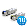 Ubiquiti UFiber1 Gbps Bidirectional Single-Mode Optical Module, 20-Pack, Up 3km Distance,Simplex LC Connector, Fiber Cable Not Include,  Incl 2Yr Warr