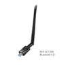 Oxhorn USB Wireless + Bluetooth Combo Adapter Dual Band AC1300, Bluetooth 5.0 Supports Windows 11/10/8/7, Mac Black