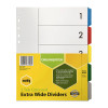 Marbig Dividers Rings Xwide Clear PP A4 5Tab