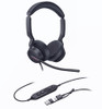 Yealink UH46 Dual Teams USB-C/A Microsoft  Certified Teams USB Wired Headset 3-Noise-Canceling Microphones 35mm Speaker Busylight Leather Controller