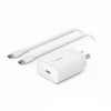 Belkin BoostCharge 25W USB-C Cubic Wall Charger + USB-C to USB-C Cable (1M) - White (WCA012au1MWH-B6), MFI-Certified, CEW $2500, 2 Years Warranty