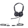 Yealink YHS36 E2 DUAL, Wideband Headset for IP phone, Monaural Ear, RJ9 Headset Jack, Noise-canceling Microphone, Hearing Protection, Leather Ear C.