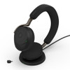 Jabra Evolve3 75, MS Stereo Black Bluetooth ANC Headset with Wireless Charging Pad, Link390C BT, USB-C