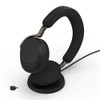 Jabra Evolve3 75, UC Stereo Black Bluetooth ANC Headset with Wireless Charging Pad, Link390C BT, USB-C