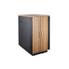 LDR Assembled Soundproof 24U Cabinets ( Black and Wood Color), 6 Pcs Low Noise Fans,2pcs Side Panels, Lockable And Removable Barrel Locking.