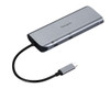 Targus Dual Video Mobile Dock with 140W EPR Pass-Thru USB-C 3.2 Ethernet 2xHDMI 2x USB-A 2xUSB-C Silver USB-C with 140W PD 3Y WTY