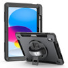 USP Rugged Apple iPad Air (10.5') (3rd Gen) Case Black - Built-in-Kickstand, Hand & Shoulder Strap, DropProof, 3 Years Warranty
