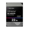 Western Digital Ultrastar DC HC570 22TB: 3.5',SAS, 7200 RPM, 291MB/s, CMR, 512MB cache, TCG, 147×101.6×26.1mm, 750g, 5–60°C, 5Y Warranty
