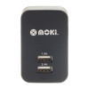 Moki Dual USB Wall Charger Black