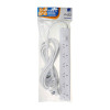 Jackson 6 Outlet Surge Protected Powerboard with Master Switch - 5m Lead / White