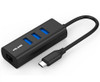 Volans VL-HJ45-C2, Aluminium USB-C to 3 Port Hub and Gigabit Ethernet Adapter, 1 Year Warranty