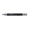 Staedtler Lumocolor Paint Marker 349 Silver. Opaque on light and dark surfaces. Perm, low?odour acrylic ink. Smudge?proof, waterproof, fast?drying, lightfast and weatherproof. Even ink flow via valve system. Mixable before drying. Line width 2.4?mm