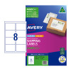 AveryEco Label  99.1 X 67.7mm L7165 8UP Pk100. The breakthrough for AveryEco lies in its superior emulsion adhesive that utilises the Biomass Balance approach to attribute renewable content to replace fossil resources in the production process.
