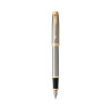 Parker IM Brushed Metal Gold Fountain Pen Medium Nib
