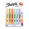 Sharpie Highlighter Tank Pastel Assorted Pack of 6 Box 6