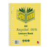 Spirax Lecture Book 814 Recycled A4 Perforated Punched 140 pages Pack 5
