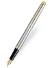Waterman Hemisphere Stainless Steel Gold Trim Fountain Pen