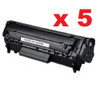 5 x HP No.12A & Cart-303 Toner Cartridge - 2,000 pages **Compatible**
